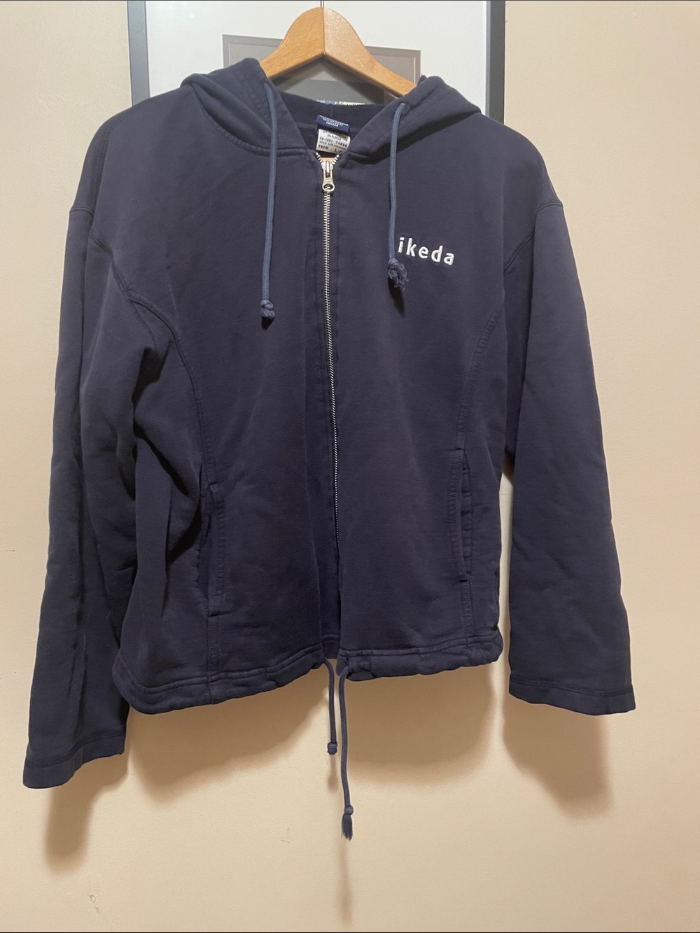 Vintage 90s Ikeda Zip Up Hoodie Large